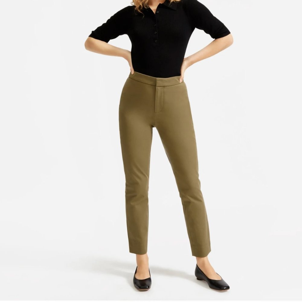 NWT: Everlane, The Fixed-Waist Stretch Cotton Pant